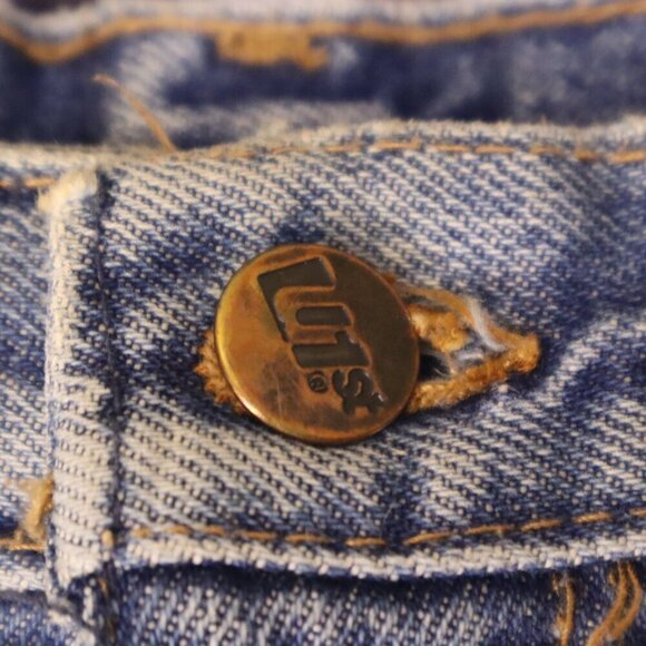 DISTRESSED JEANS 36x32 Armorex FR *FLAWED* Wide Leg Light Wash Acid Casual Denim - Picture 10 of 13